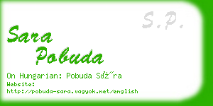 sara pobuda business card